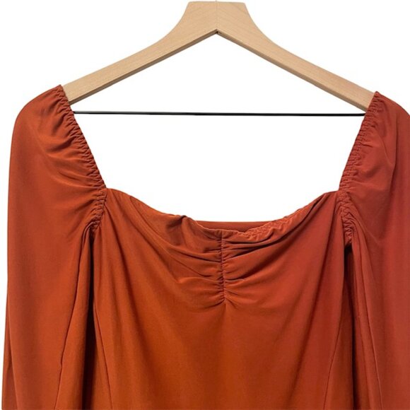 NWT We Are HAH Don't Be Square Long Sleeve Bodysuit Bronze Size Medium - Picture 8 of 15